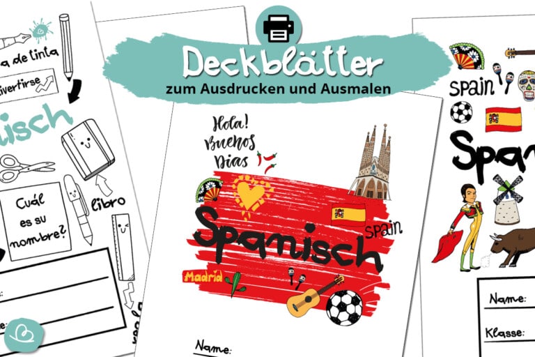 Deckbl Tter F R Spanisch Zum Ausdrucken Wunderbunt De