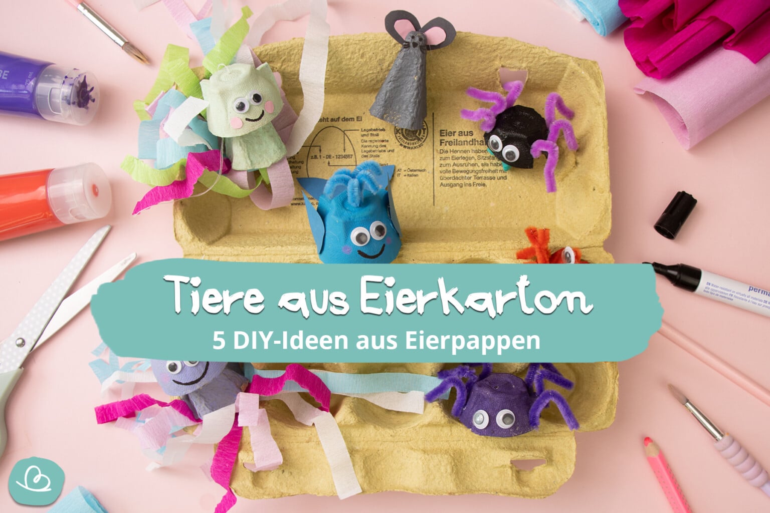 Tiere Aus Eierkarton Upcycling Ideen Aus Eierpappen Wunderbunt De