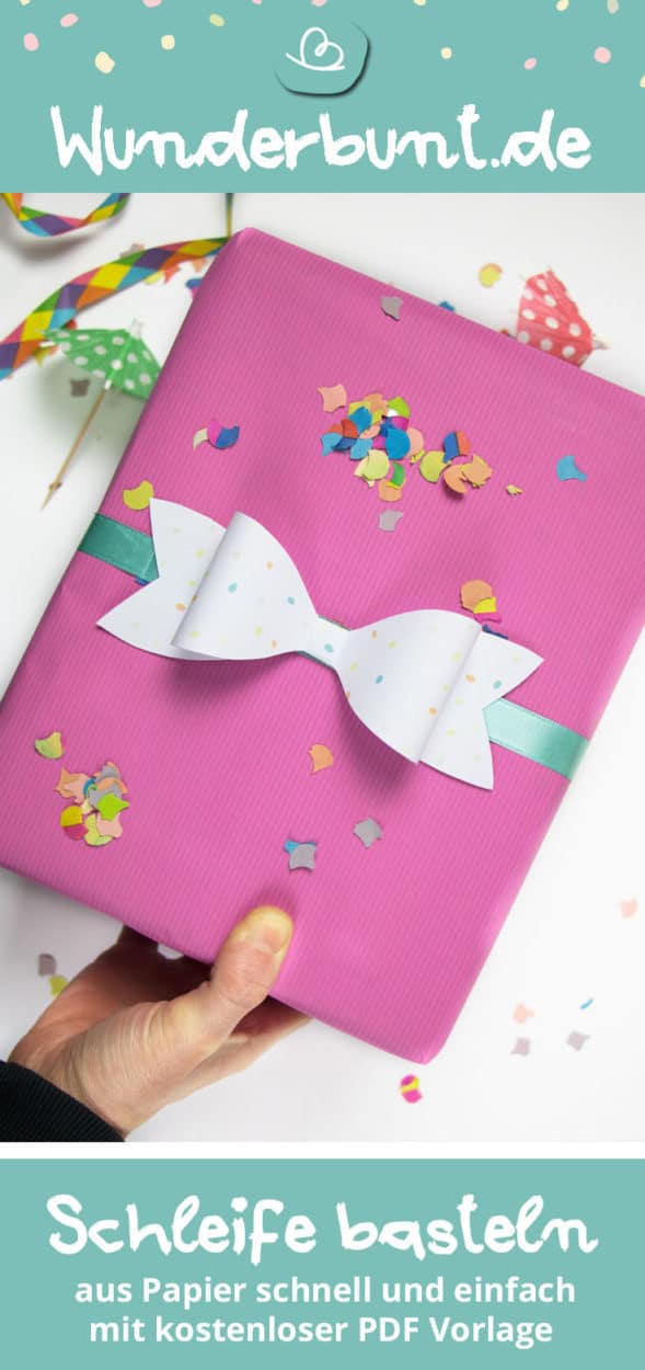 Papierschleife basteln Pinterest