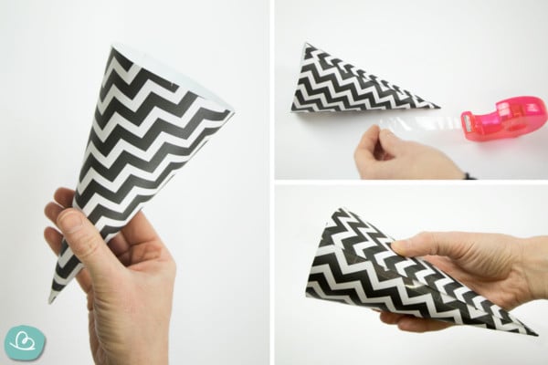  Kleine Schultüte basteln: Anleitung mit Vorlage - Wunderbunt.de Bildidee 