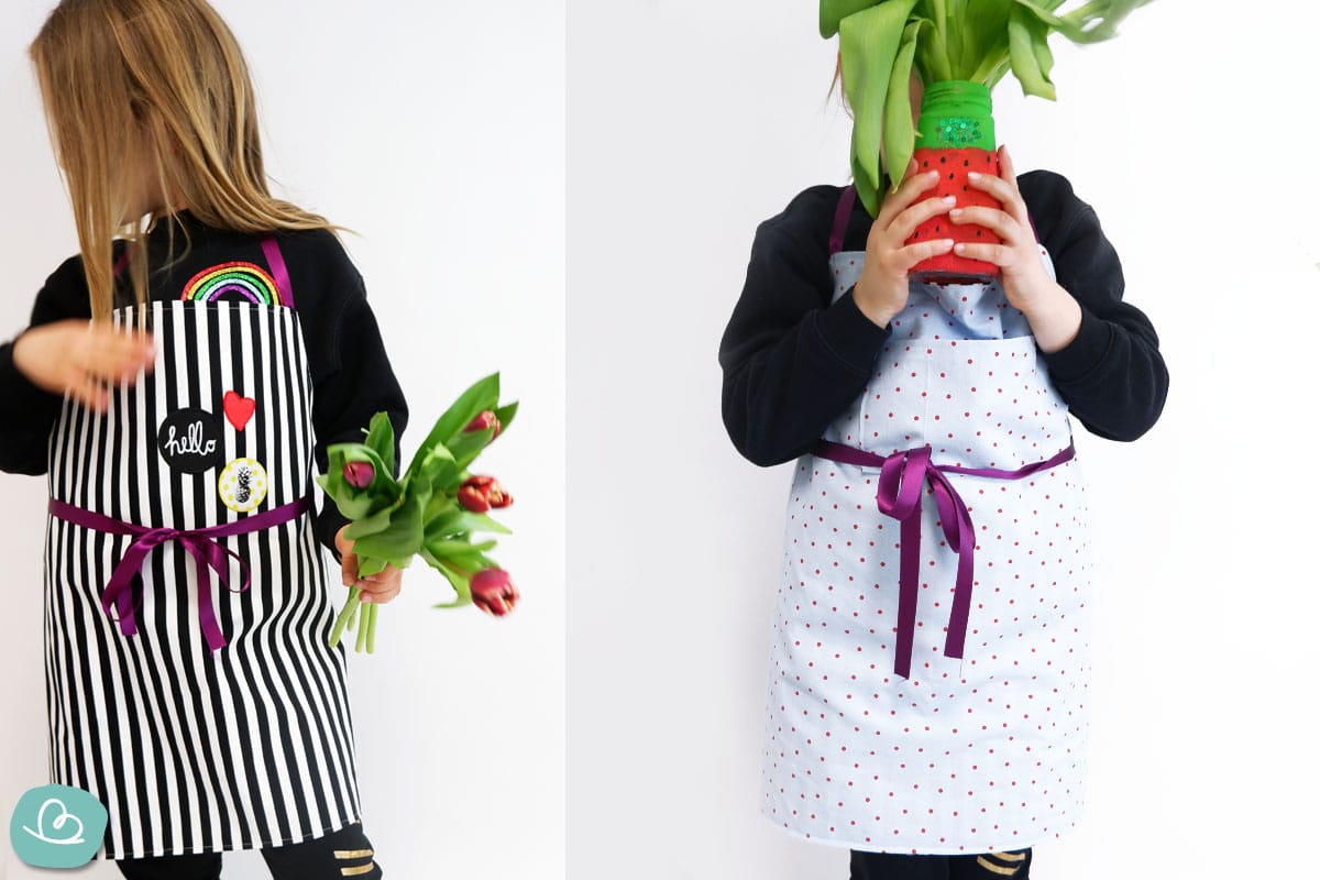 Kinderschürze selber nähen | Anleitung & Schnittmuster - Wunderbunt.de