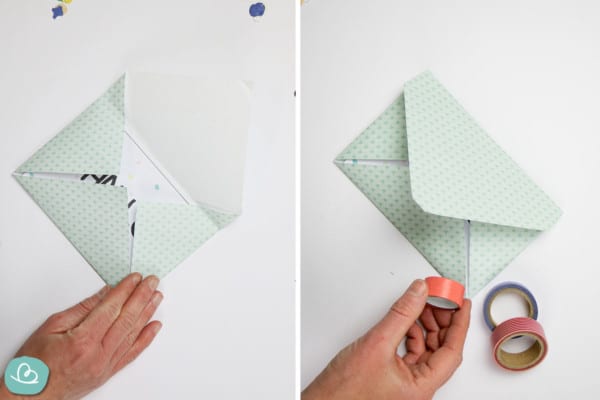 Briefumschlag aus A4 falten: einfaches Kuvert basteln - Wunderbunt.de