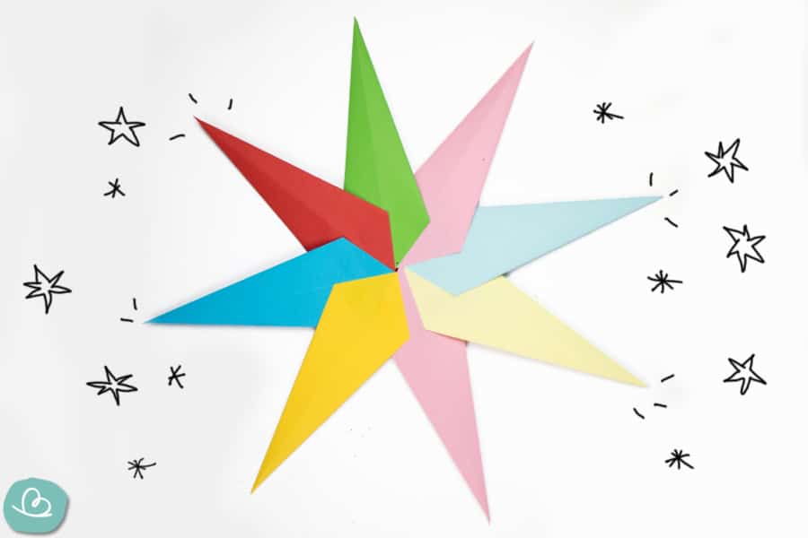 Origami-Stern falten: einfache Anleitung für Kinder