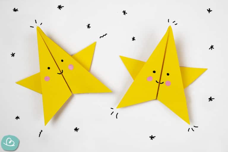 Faltanleitung: kleiner Stern aus Papier - Wunderbunt.de