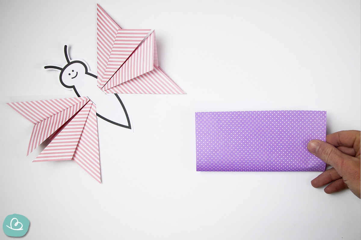 Origami Faltanleitung Schmetterling