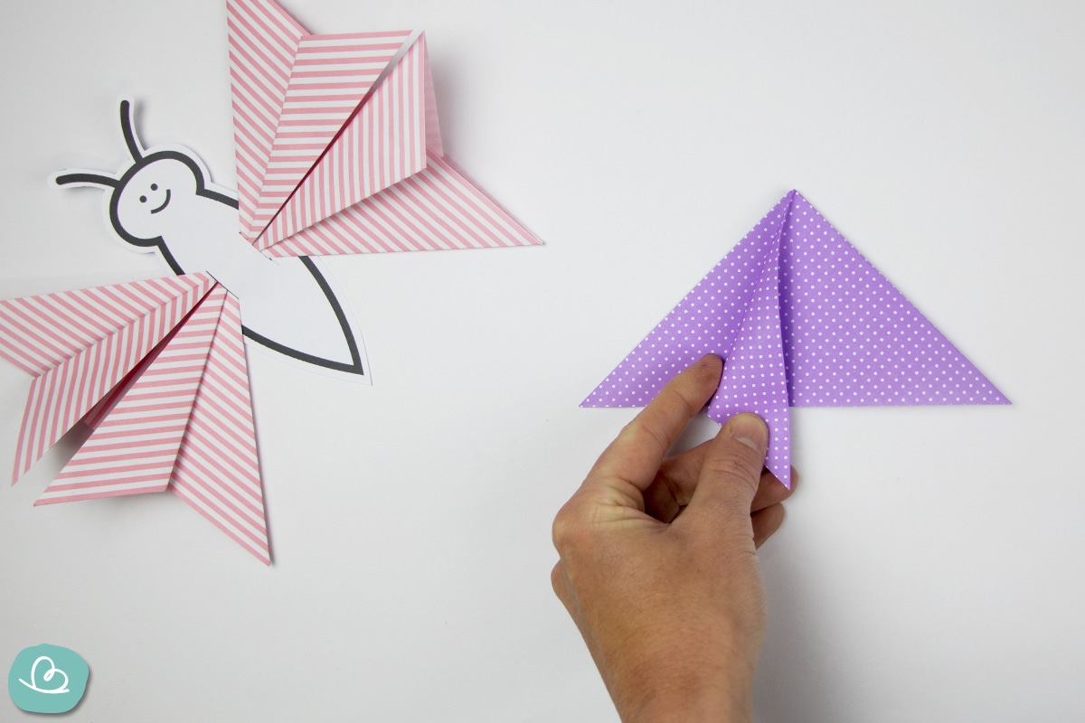 Origami Faltanleitung Schmetterling