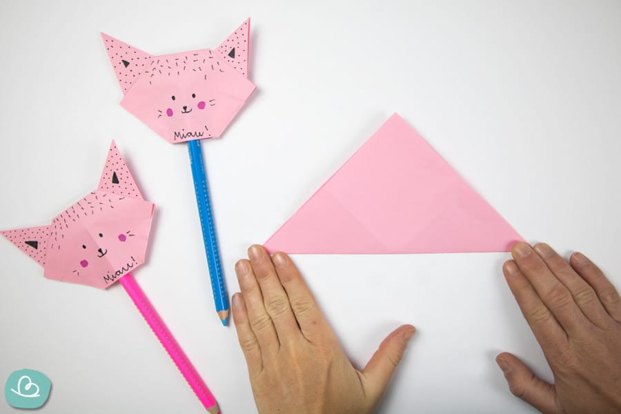 Katze aus Papier falten: Origami-Anleitung - Wunderbunt.de