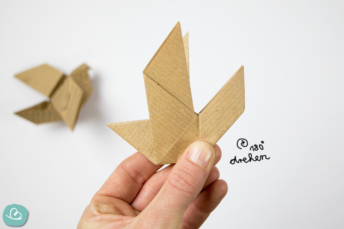 Papierform aus Origamipapier
