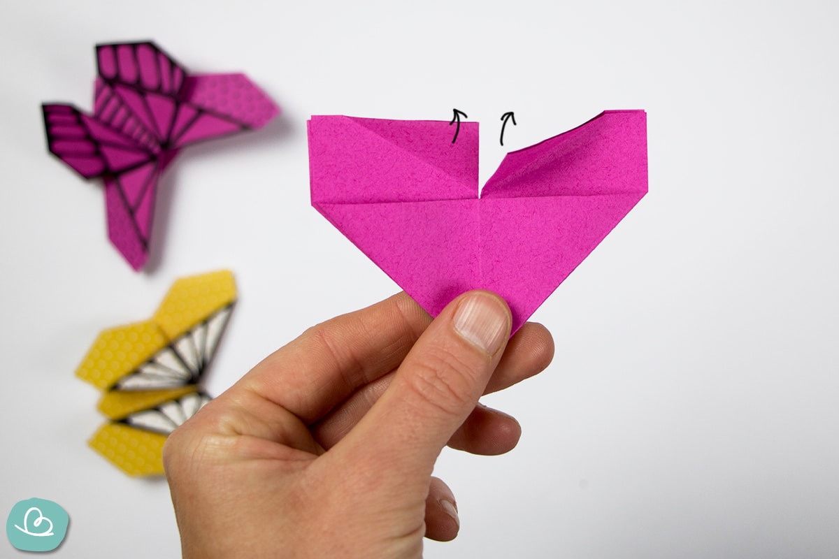 Faltanleitung Schmetterling aus Papier