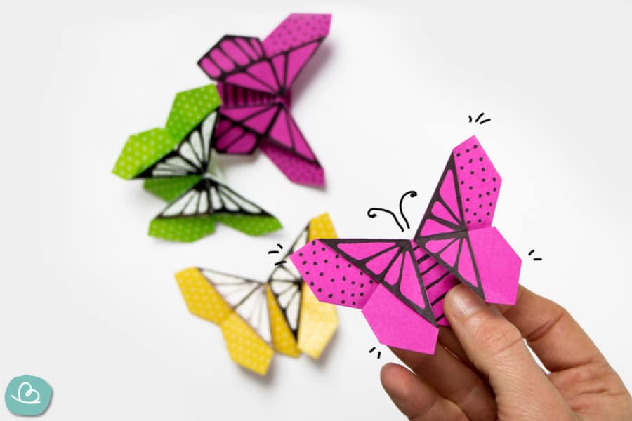 Schmetterling aus Papier falten: Anleitung mit Video