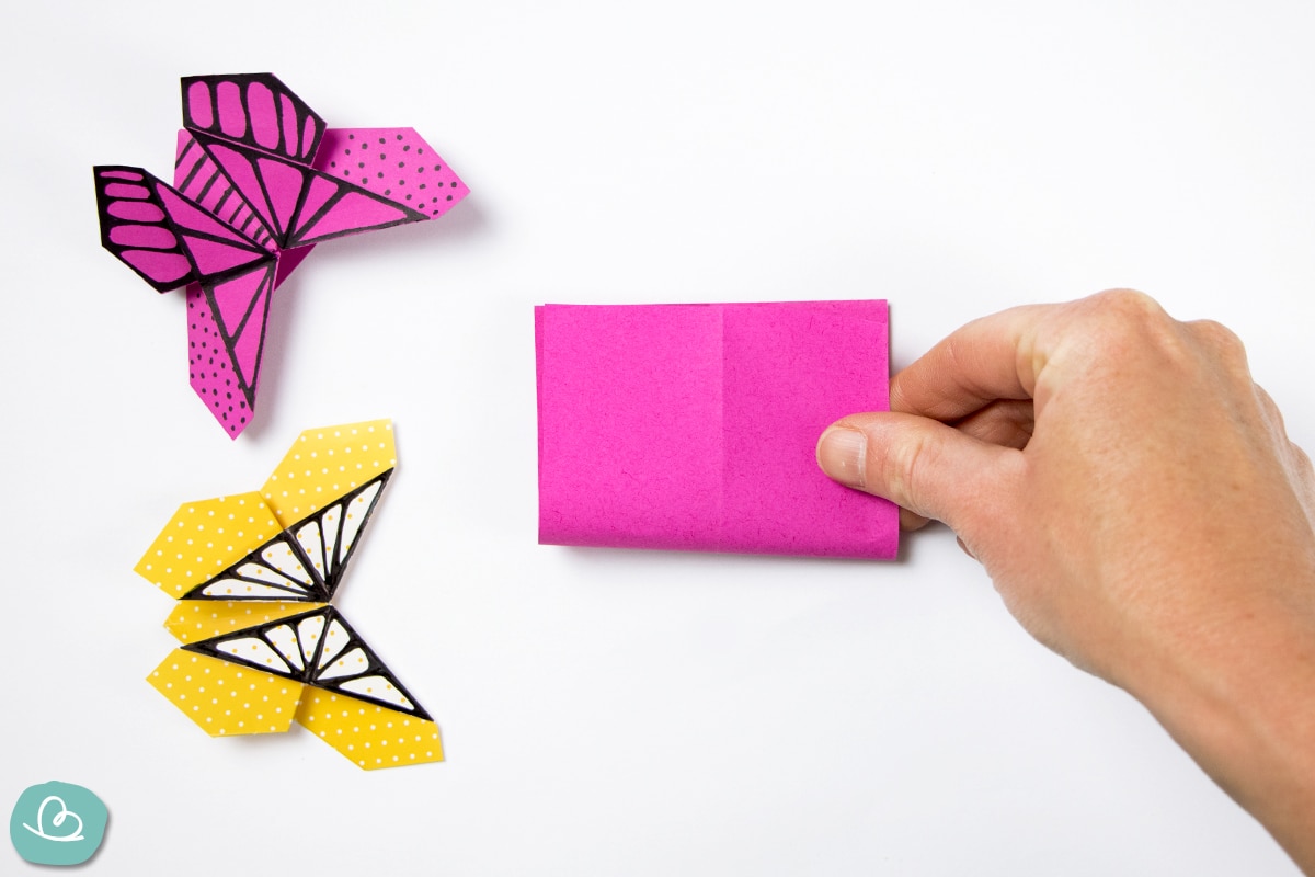 Faltanleitung Schmetterling aus Papier