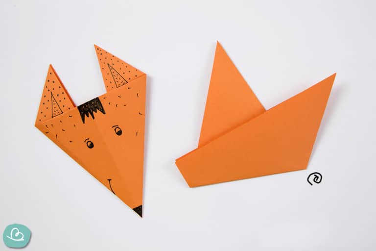 Origami Fuchs einfache Anleitung + PDF Vorlage Wunderbunt.de