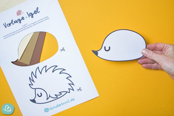 Igel basteln mit Vorlage zum Ausdrucken | 2 Bastelideen - Wunderbunt.de