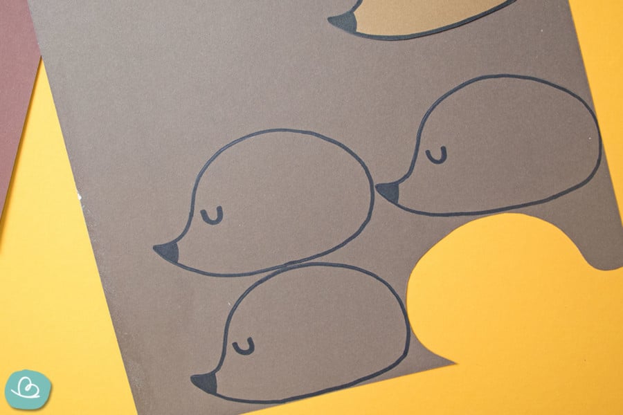 Igel basteln mit Vorlage zum Ausdrucken | 2 Bastelideen - Wunderbunt.de