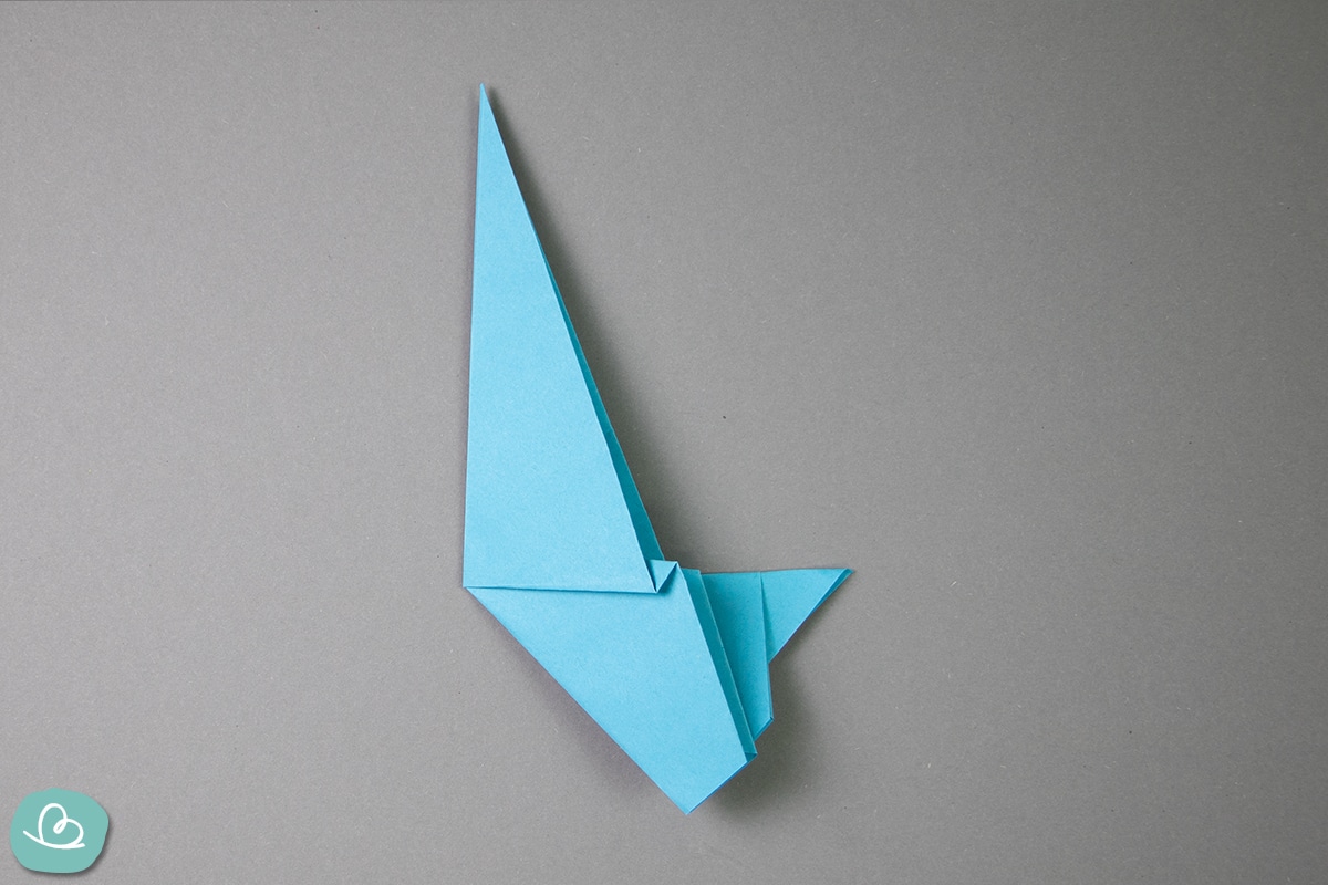 Gefaltetes Origami Papier.