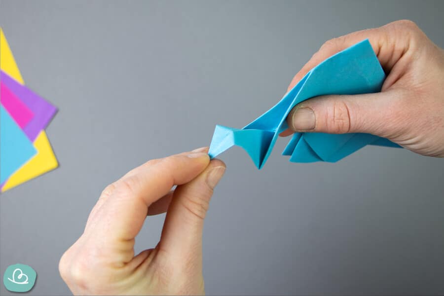 Süßen OrigamiElefant falten "TörööAnleitung" Wunderbunt.de