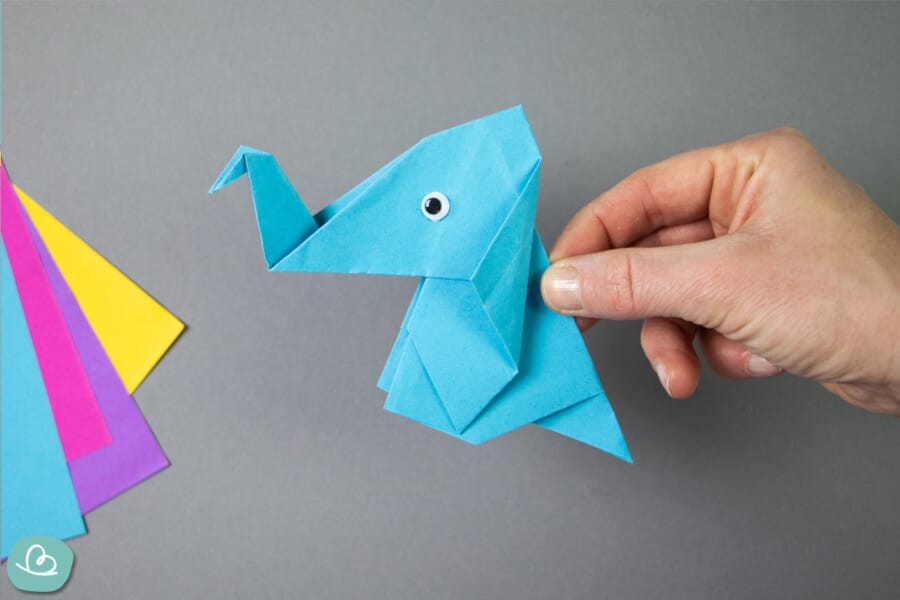 Origami Elefant falten
