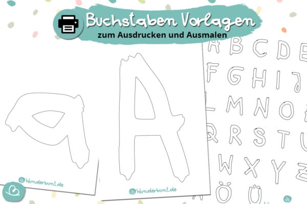 Buchstaben-Vorlagen zum Ausdrucken - Wunderbunt.de