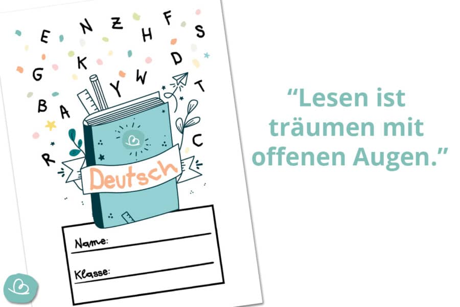 Deckblätter für Deutsch | 8 Vorlagen zum Ausdrucken - Wunderbunt.de