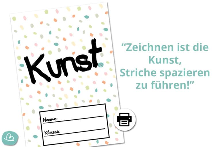 8 Deckblätter für Kunst zum Ausdrucken | Wunderbunt.de