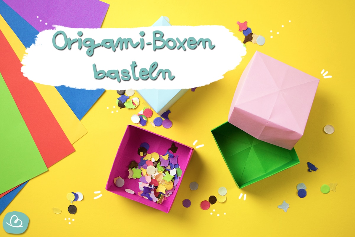 Origami-Boxen basteln: einfache Schachtel