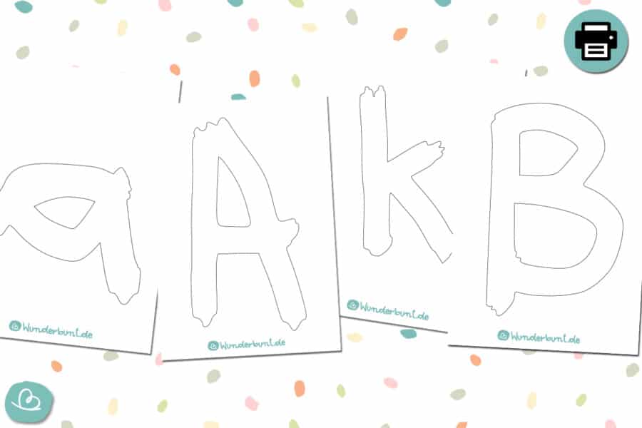 Buchstaben-Vorlagen zum Ausdrucken - Wunderbunt.de