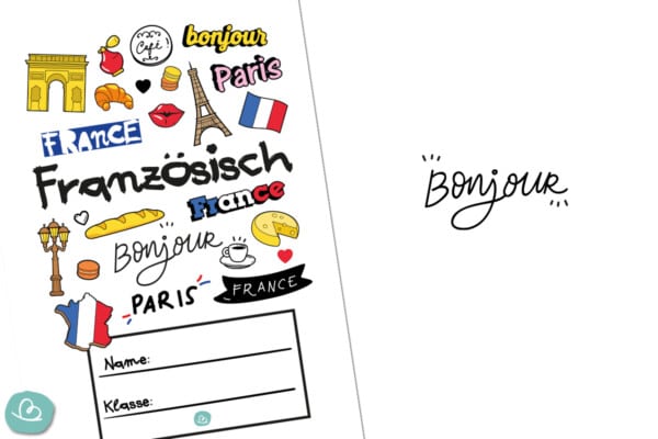 6 Deckblätter für Französisch zum Ausdrucken - Wunderbunt.de