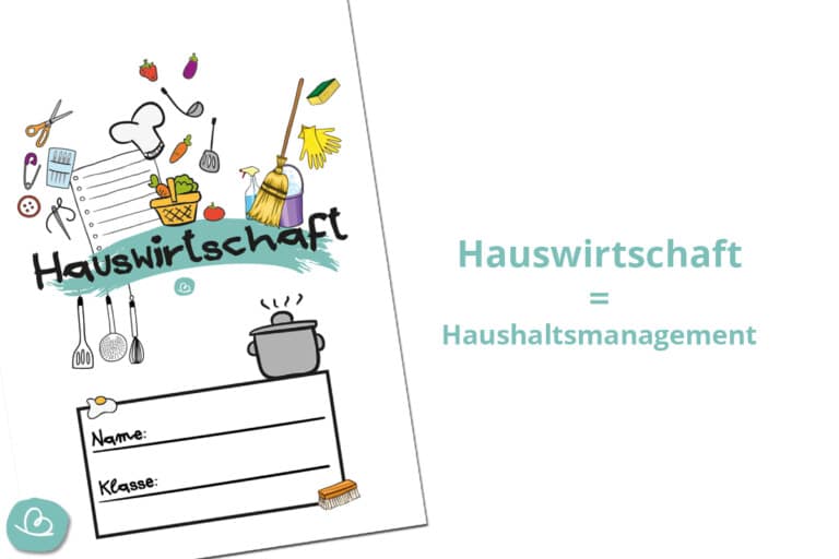 6 Deckblätter für Hauswirtschaft zum Ausdrucken - Wunderbunt.de
