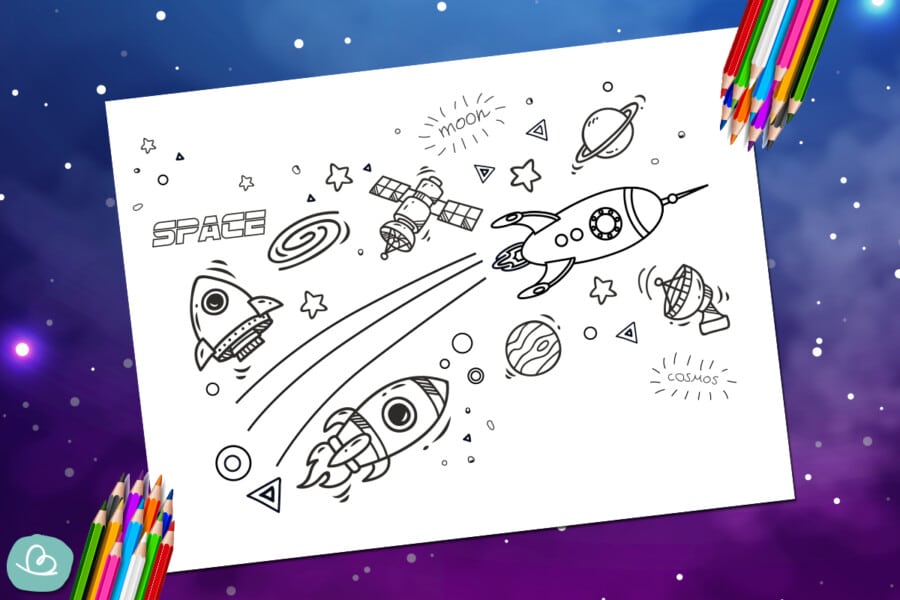 ausmalbilder weltall