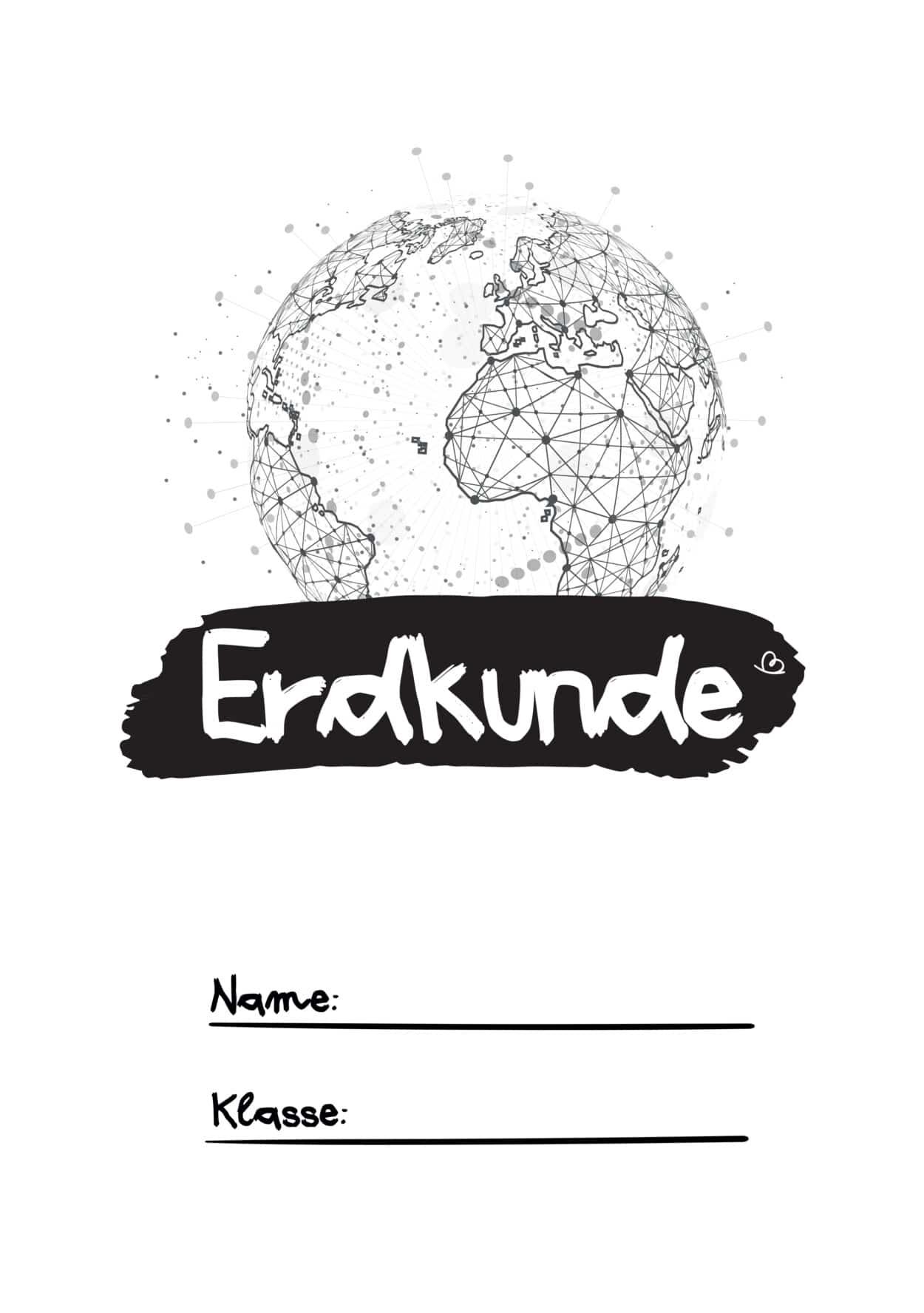 6 Deckblätter für Erdkunde zum Ausdrucken - Wunderbunt.de