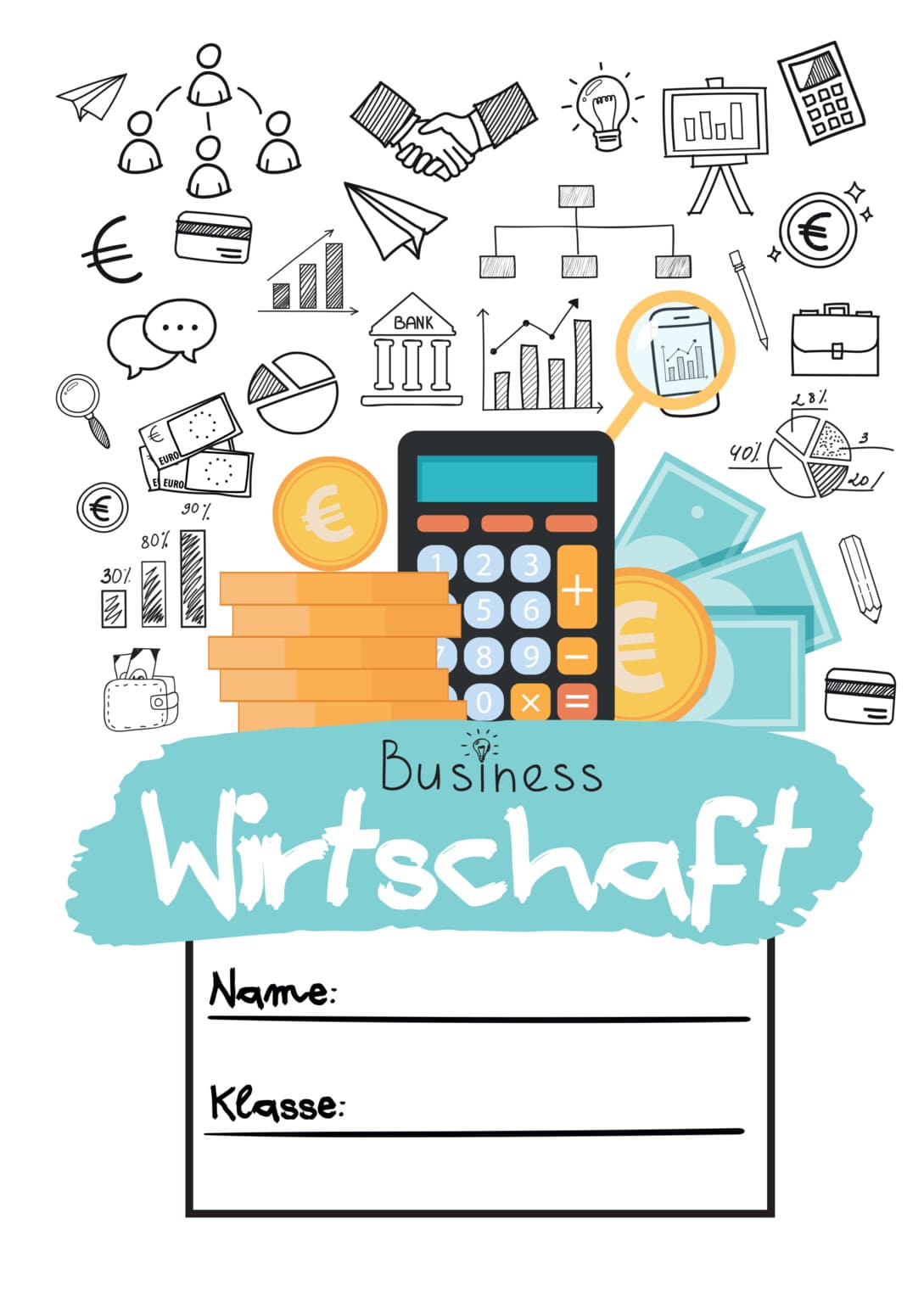 6 Deckblätter für Wirtschaft zum Ausdrucken - Wunderbunt.de