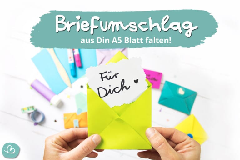 Briefumschlag aus DIN A5 falten: so geht's - Wunderbunt.de
