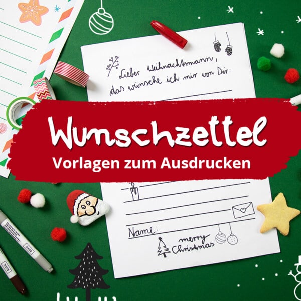 Wunschzettel Vorlagen zum Ausdrucken
