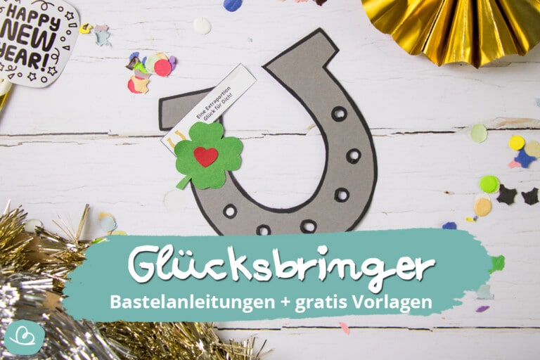 Glücksbringer basteln | Anleitungen + Vorlagen - Wunderbunt.de