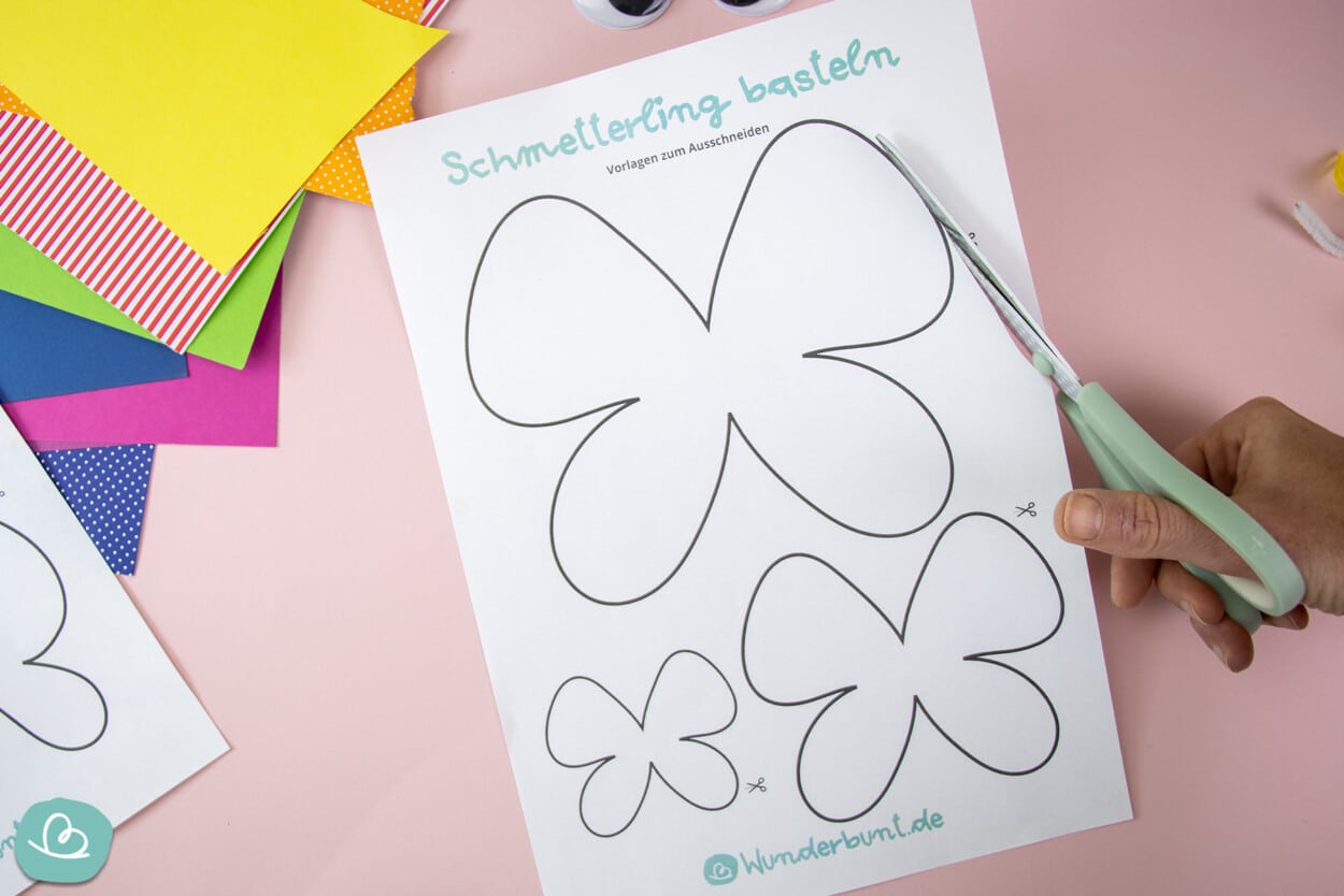 Schmetterling basteln | 5 Ideen + Vorlagen - Wunderbunt.de