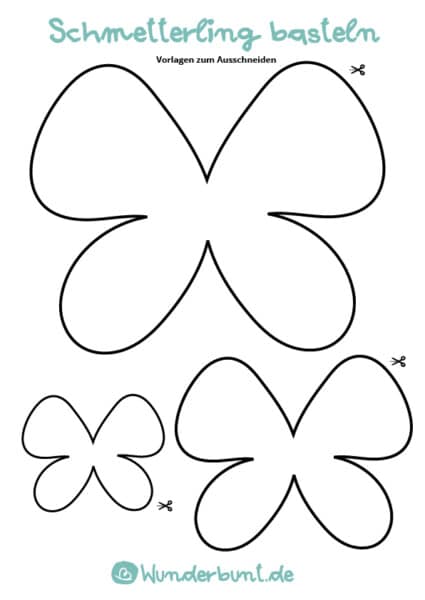 Schmetterling basteln | 5 Ideen + Vorlagen - Wunderbunt.de