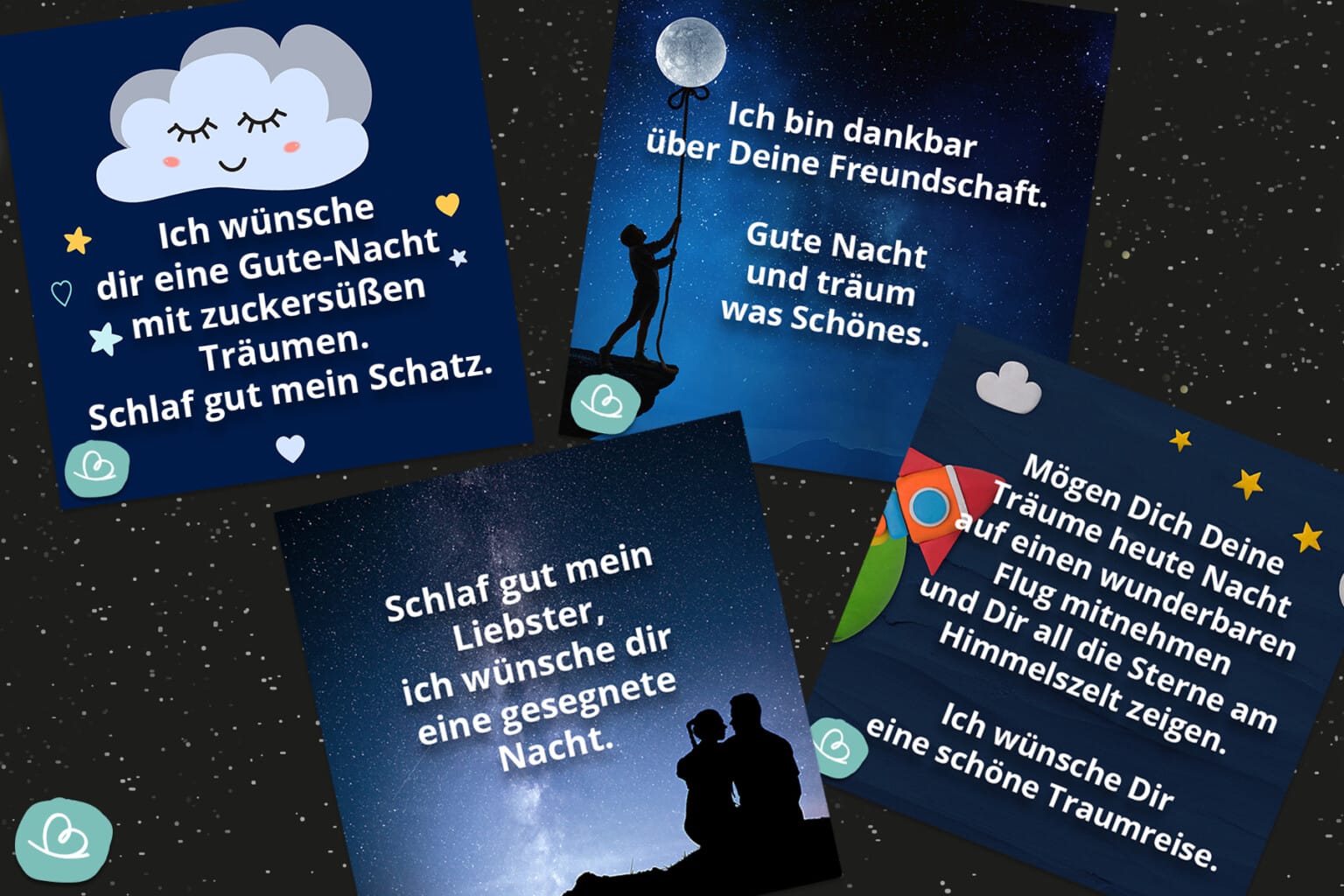 Liebe 'GuteNachtGrüße' 26 herzliche Sprüche Wunderbunt.de