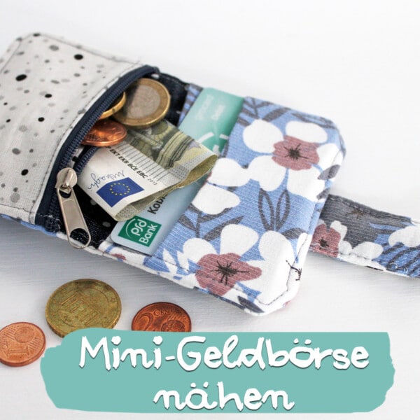 Mini Geldbörse nähen | Anleitung für ein Portemonnaie