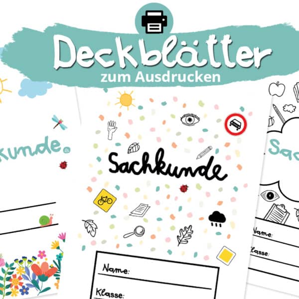 Deckblätter für Sachkunde zum Ausdrucken