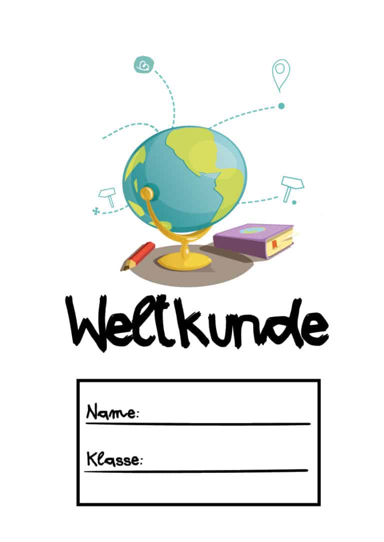 5 Deckblätter für Weltkunde zum Ausdrucken - Wunderbunt.de
