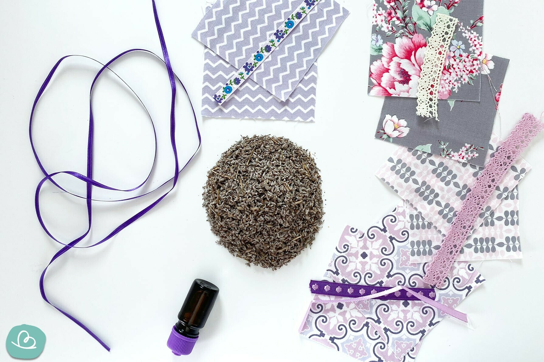Material Lavendelsäckchen nähen