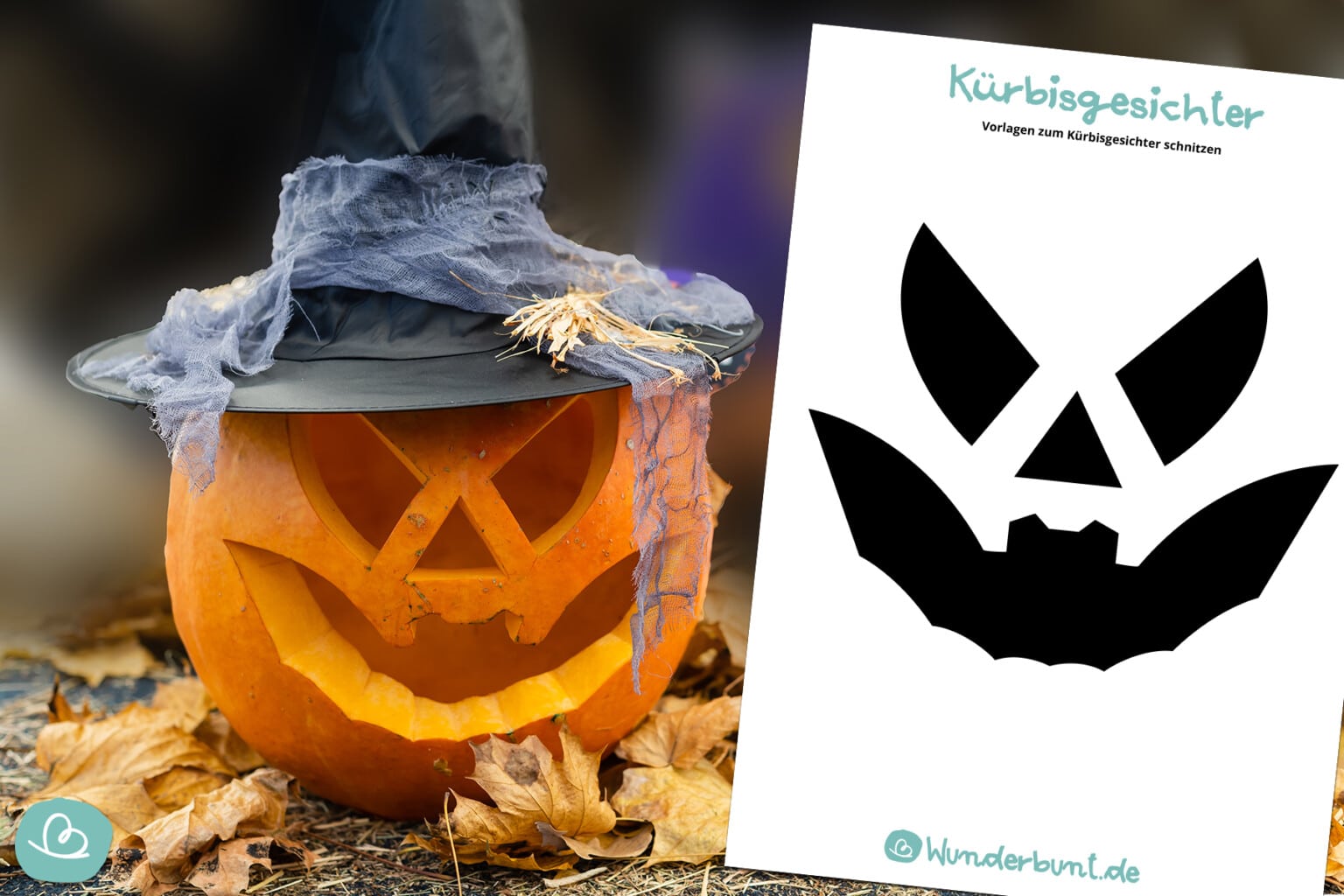34 Kürbis Schnitzvorlagen zum Ausdrucken - Wunderbunt.de