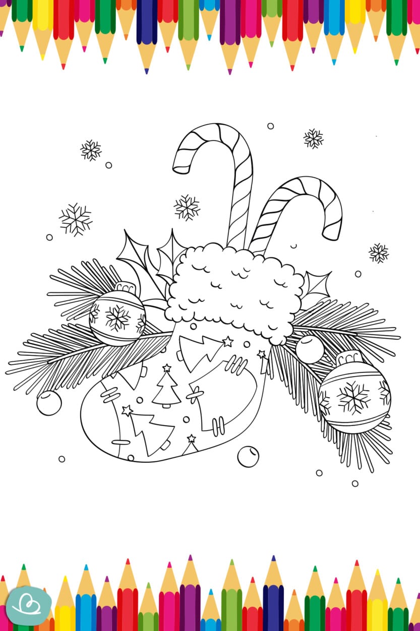 Nikolausstiefel zum Ausdrucken | 8 kostenlose Ausmalbilder - Wunderbunt.de