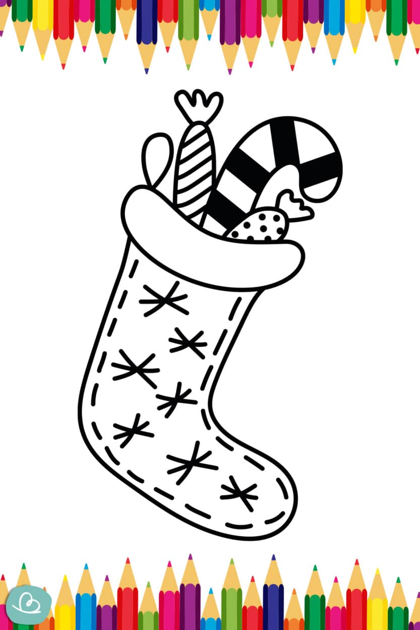 Nikolausstiefel zum Ausdrucken | 8 kostenlose Ausmalbilder - Wunderbunt.de