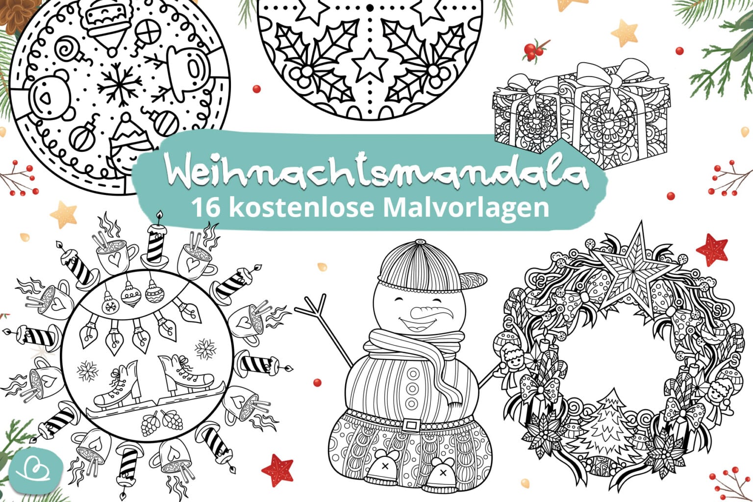 Mandala-Weihnachten zum Ausdrucken: Kostenlose Ausmalbilder für die ganze Familie!