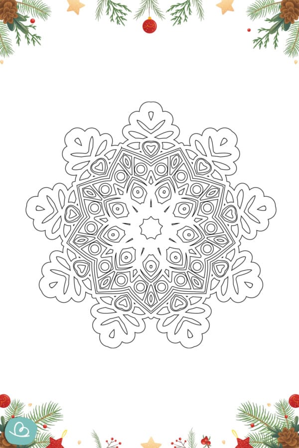  Weihnachtsmandala: 16 Vorlagen zum Ausmalen - Wunderbunt.de Bildidee 