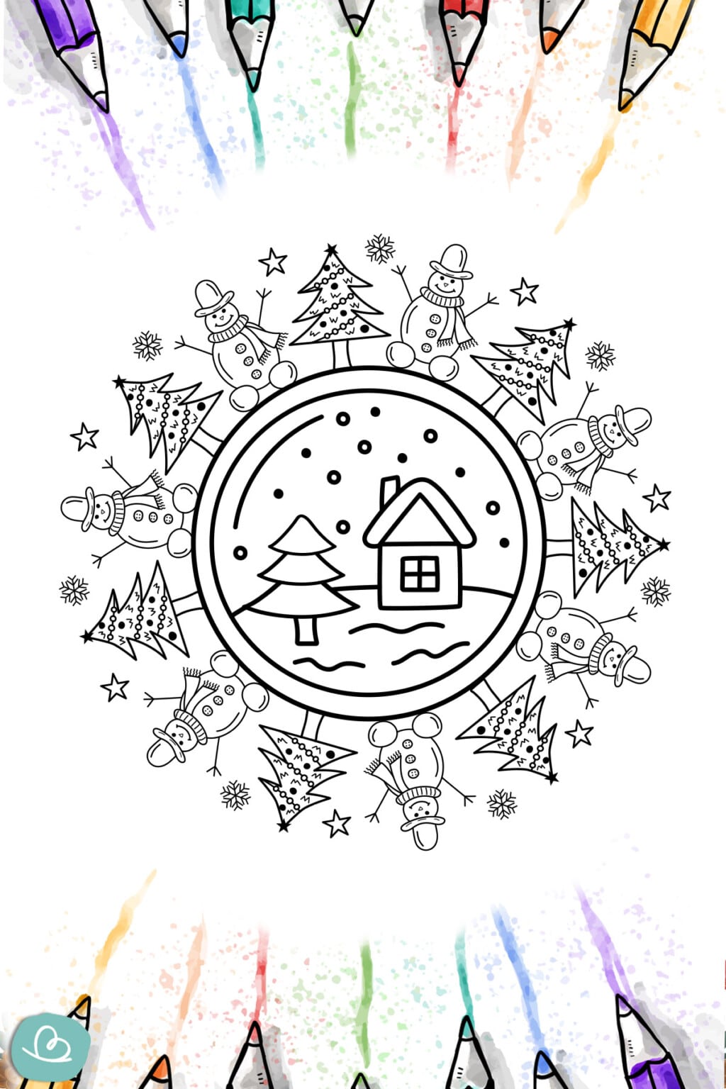  Weihnachtsmandala: 16 Vorlagen zum Ausmalen - Wunderbunt.de Bildidee 