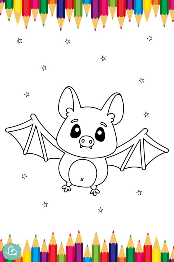 Fledermaus zum Ausmalen | 17 Malvorlagen - Wunderbunt.de