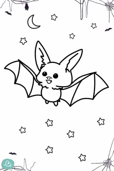 Fledermaus zum Ausmalen | 17 Malvorlagen - Wunderbunt.de