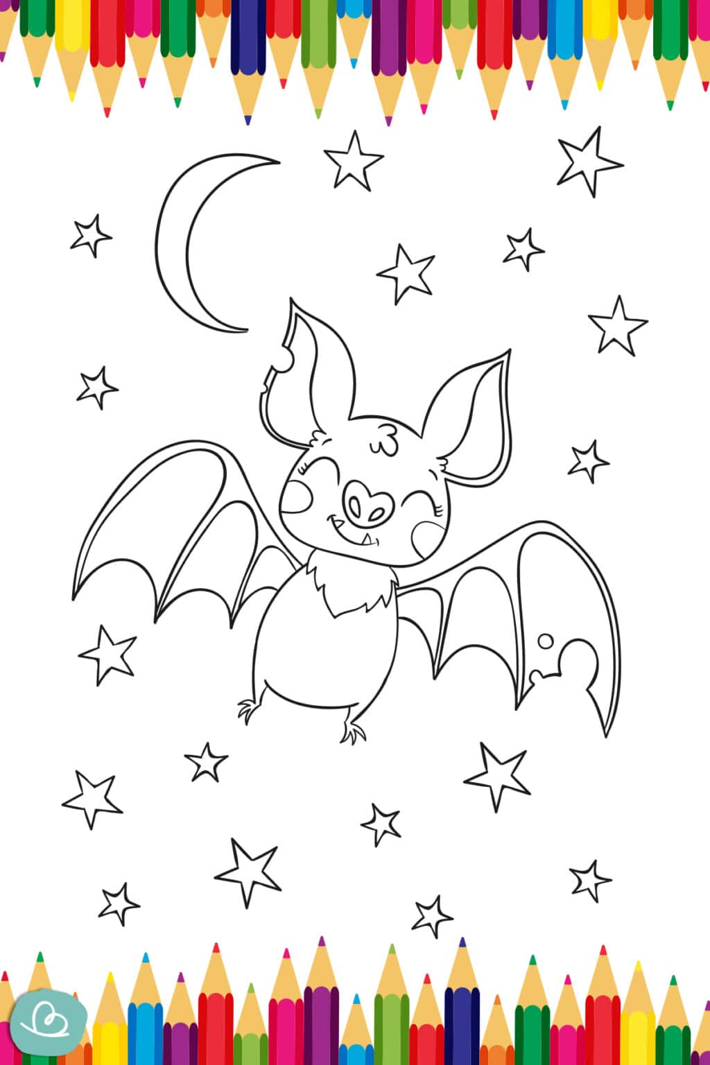 Fledermaus zum Ausmalen | 17 Malvorlagen - Wunderbunt.de